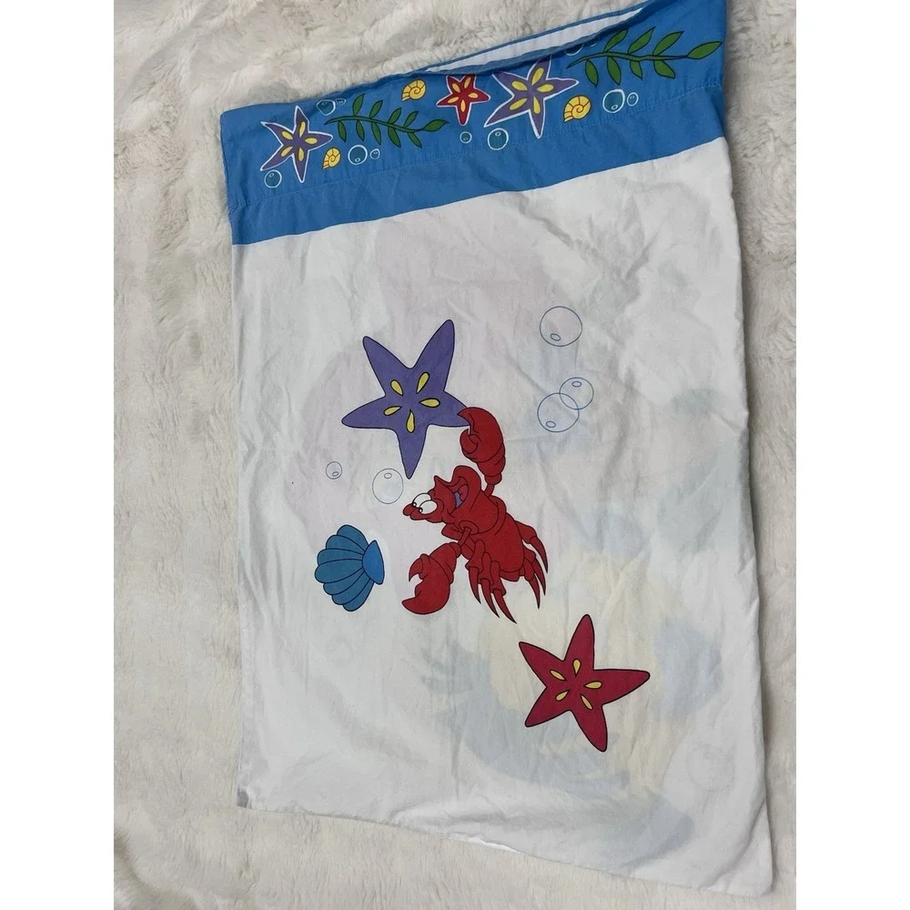 Disney's The Little Mermaid Vintage  Pillow Case 1990's Standard Sebastian